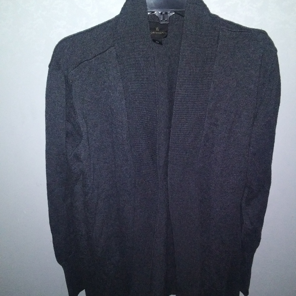 Womens dark gray sweater cardigan